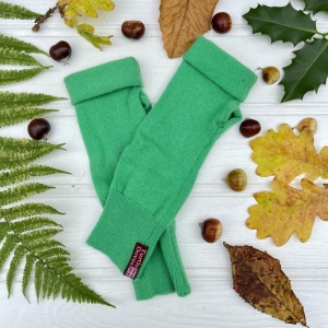 Cashmere Fingerless Gloves - Spring Green